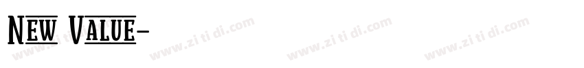 New Value字体转换